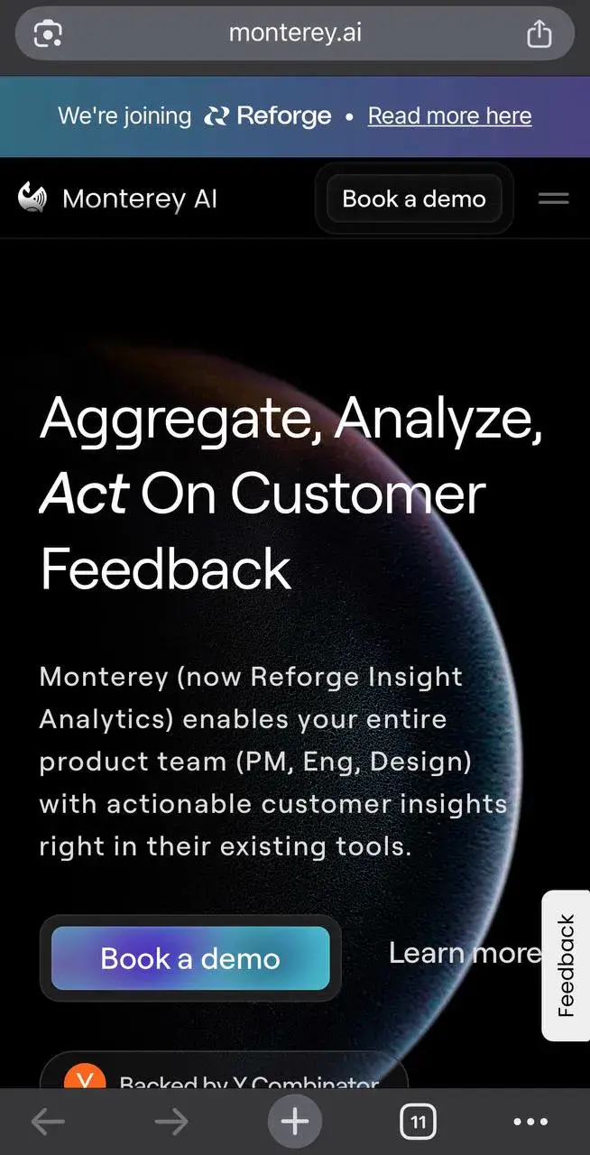 Monterey AI - User Feedback Analytics Platform